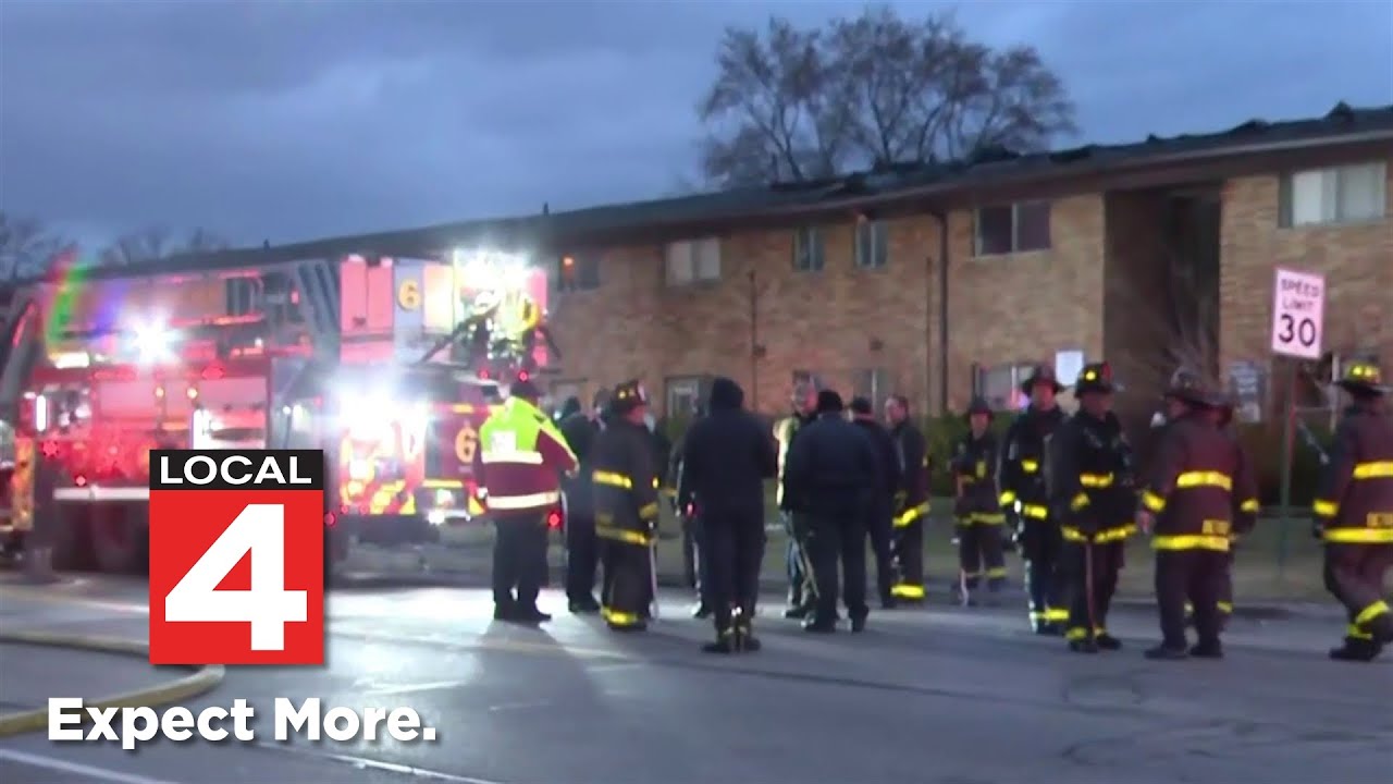 Crews respond to apartment fire on Detroit's east side - YouTube