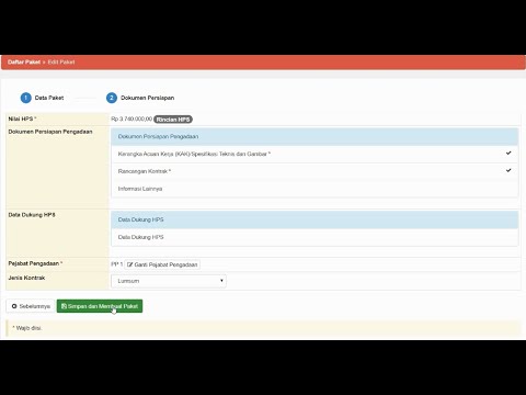 PPK BUAT PAKET DAN INPUT DOKUMEN PERSIAPAN PENGADAAN LANGSUNG (NON TENDER)