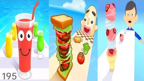Juice Run vs Sandwich Runner vs Ice Cream Run - Triple Gameplay 195 (Android/iOS).