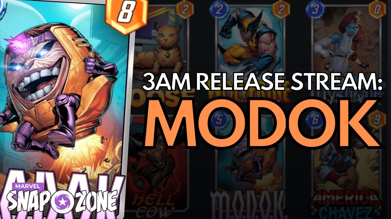 Modok Live 3am MODOK RELEASE STREAM! | Marvel SNAP LIVE Ladder Games with ...