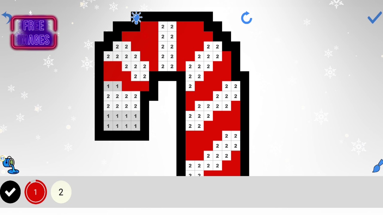 Christmas Candy Canes Pixel Art Coloring Learn How To Draw, Kids Art Pages YouTube