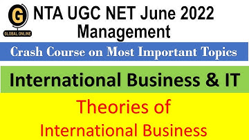 NTA UGC NET 2022 Management Unit 9 Theories of International Trade