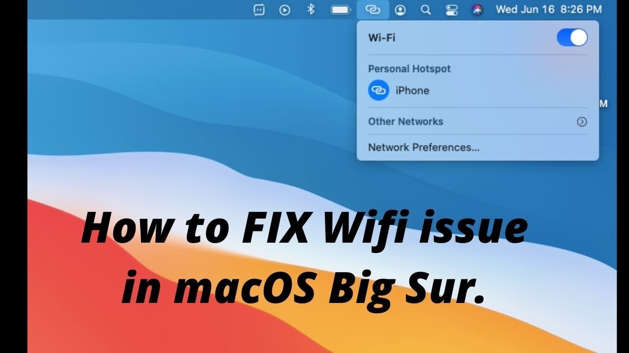 How to FIX Wifi Issue in macOS Big Sur - YouTube
