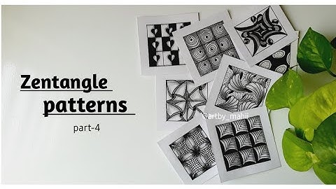 Zentangle Patterns for Beginners Step by Step Tutorial  |zentangle art| zentangle| part -4
