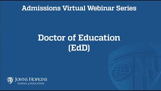 Doctor of Education (EdD) Virtual Information Session