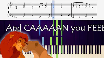 How to play the piano part of Can You Feel The Love Tonight (sheet music)