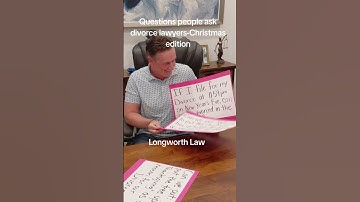 Questions people ask divorce lawyers-Christmas edition! Can the reason for our divorce be: "She