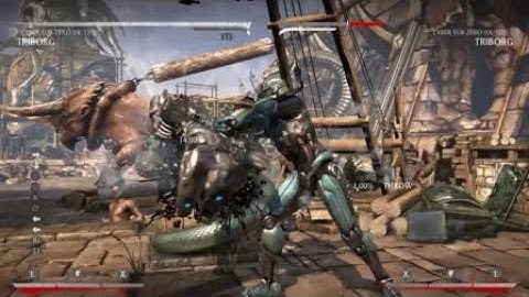 MKX Cyber Sub-Zero corpse hop setup into interactable (meterless, 71% damage, Emperor