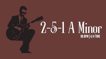 2-5-1 A minor Jazz Guitar Backing Track | 98 BPM | 4/4 Time