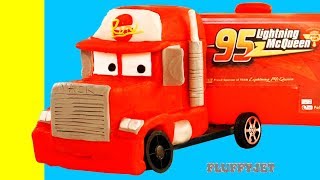 lightning mcqueen mack truck disney cars 3 play doh stop motion kids song video