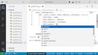 PY14: Python OOP - implement class Constructor Wealth
