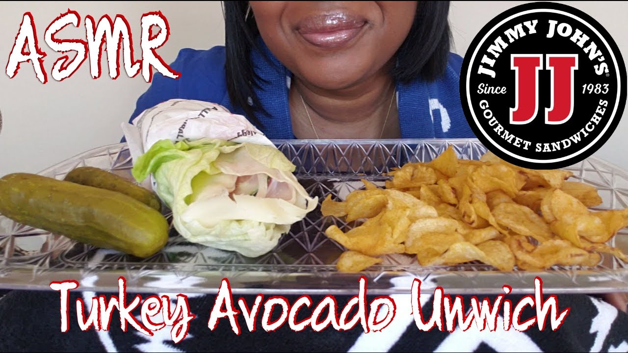 ASMRJIMMY JOHN'S UNWICH *LETTUCE WRAP*TURKEY AVOCADO YouTube