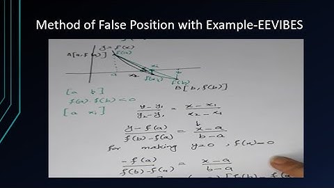 Iterative Methods of Engineering Mathematics | Method of False Position | Regula Falsi Method (2024)