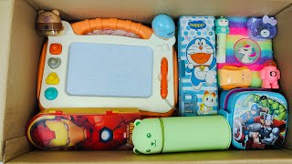 Unboxing New Cute Stationery 📚 Board, Sharpener, Eraser, Geometry Box, Unicorn Dairy, Sharpener