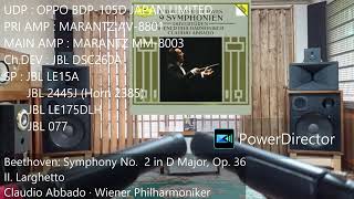 JBL LE15A+2445J+LE175+077) Beethoven: Symphony No. 2 in D JBL LE15A+2445J+LE175+077) Beethoven: Symphony No. 2 in D