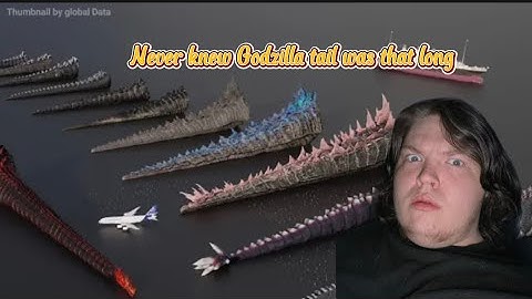 GODZILLA Tail Size Comparison 2024 | 3d Animation Size comparison (reaction)