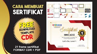 Desain Sertifikat Piagam free cdr