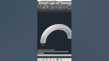 Sweep command in AutoCad || Autocad 3d #autocad #3d #shorts #shortsfeed