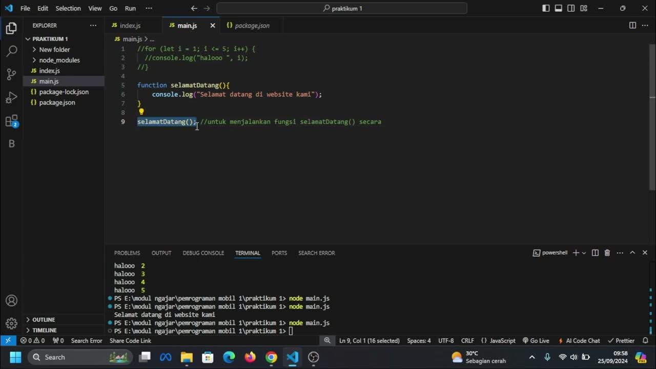 Pengenalan Bahasa Pemrograman Javascript Dasar Lanjutan - YouTube