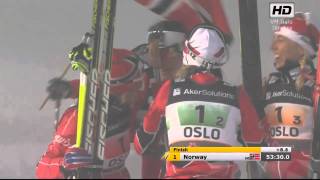 VM Woman&#39;s 4x5 Km Holmenkollen 2011 - Norway vs Sweden vs Finland