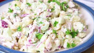 Dhaba style Creamy Potato Egg Salad With Herbs recipe at home