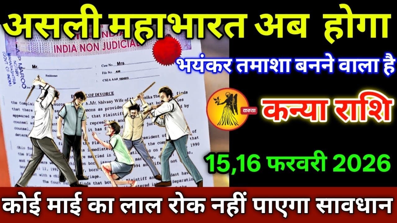 कन्या राशि वालों 15,16 फरवरी 2026 से असली महाभारत अब शुरू होगा सावधान कोई माई का लाल रोक नहीं पाएगा!