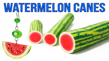 How to make Polymer clay Watermelon cane. Tutorial