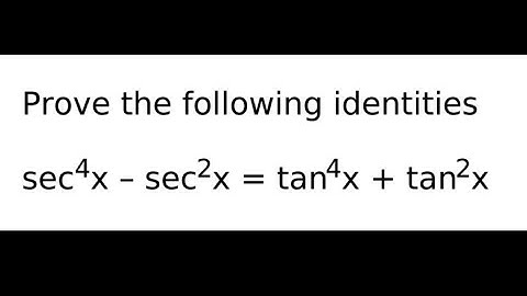 sec^4x - sec^2x = tan^4x + tan^2x | 11th RD Sharma Solutions