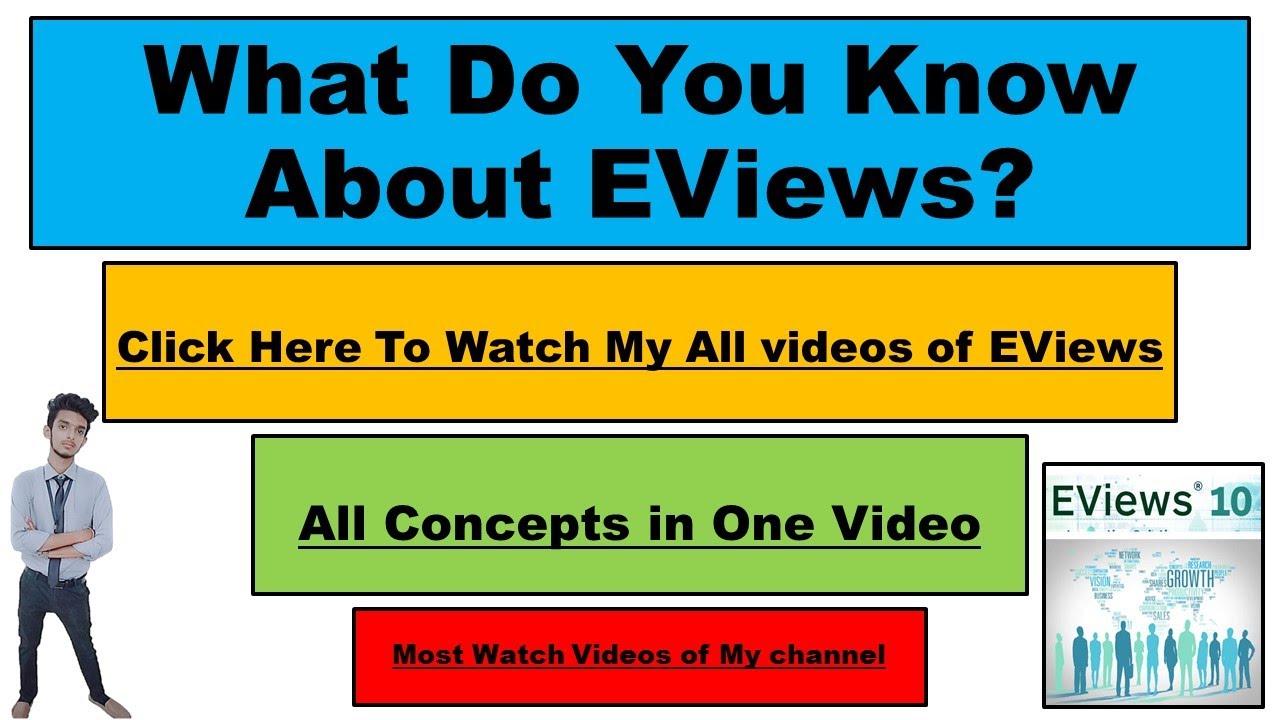 Eviews Concept Tutorial || Econometrics || Learn & Use Eviews || #_research