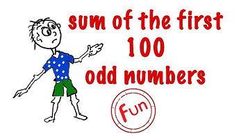 Sum of the first 100 odd numbers | Fun with numbers