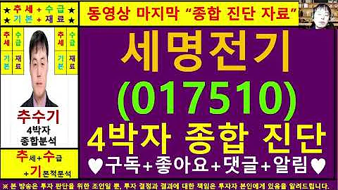 세명전기(017510)종목진단및향후주가전망 추수기(추수)전문가