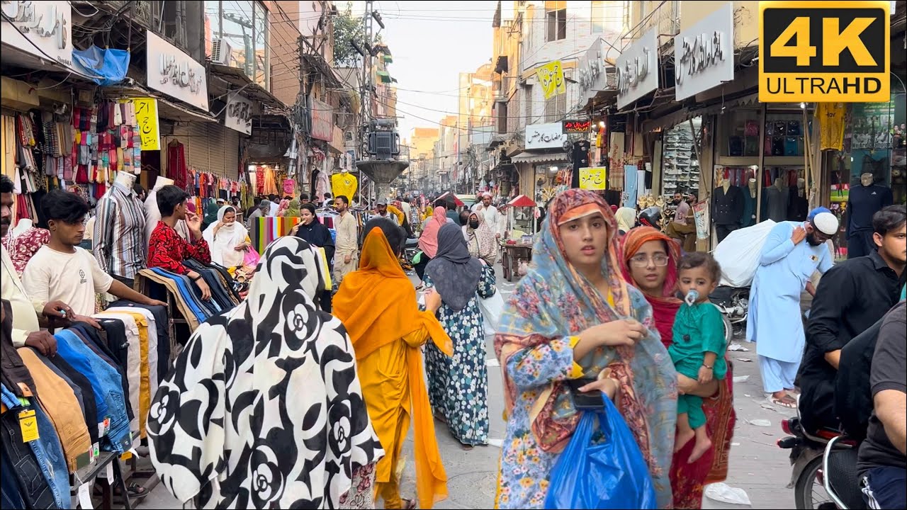 Exploring Lahore’s Katchery Road to Bhaati Chowk in 4K | Lahore’s Walking Tour of Bustling Streets