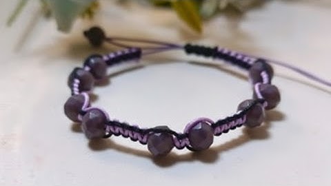 How to Make Macrame Bracelet Square Knot with Beads🩷 | Macrame Bracelet Tutorial for Beginners