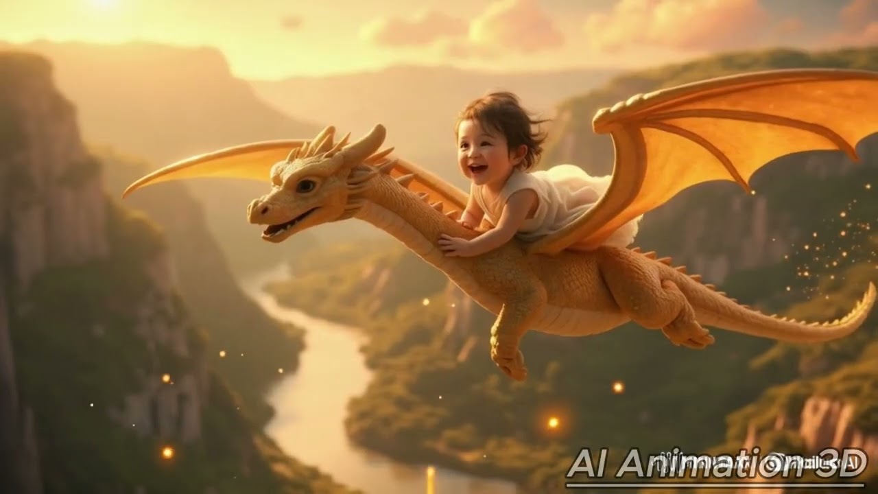 🧡 A Baby’s Magical Dragon Ride | Fantasy Adventure 🐉✨