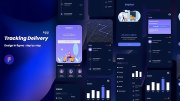 Tracking Delivery App  UI Kit Design In Figma ( 7 Screens )