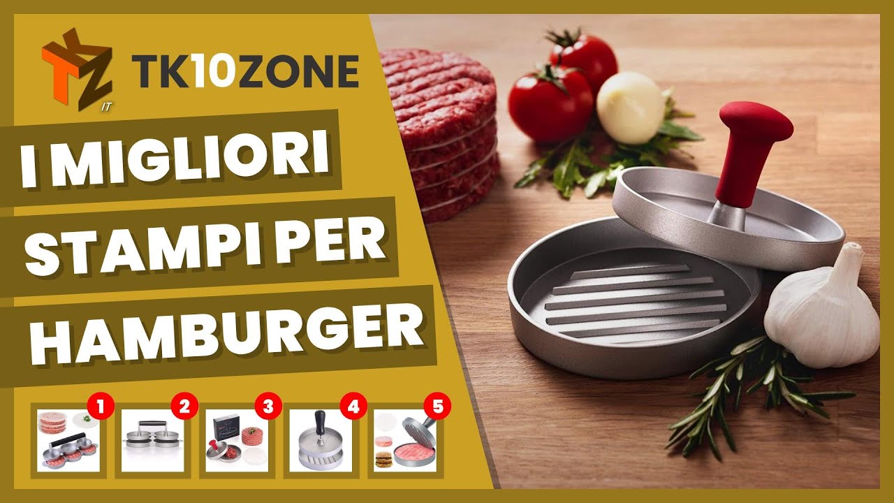 DGOSPSTIME Stampo per Hamburger Professionale,Stampo Hamburger,Pressa per  Hamburger Mini,Patty Maker,Patty Stamp,Ideale per Pressare Patties e Come  Mini Padella Attrezzo Utensili Cucina : : Casa e cucina