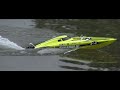 H-King Marine Aquaholic V2 Brushless RTR Deep Vee Racing Boat 730mm (Yellow/Back) Maiden run