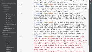 Week 6 Lab: Adding span and class to style the quotes