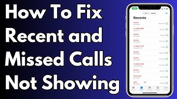 How To Fix Recent and Missed Calls Not Showing | Fix iPhone Not Showing Missed Calls