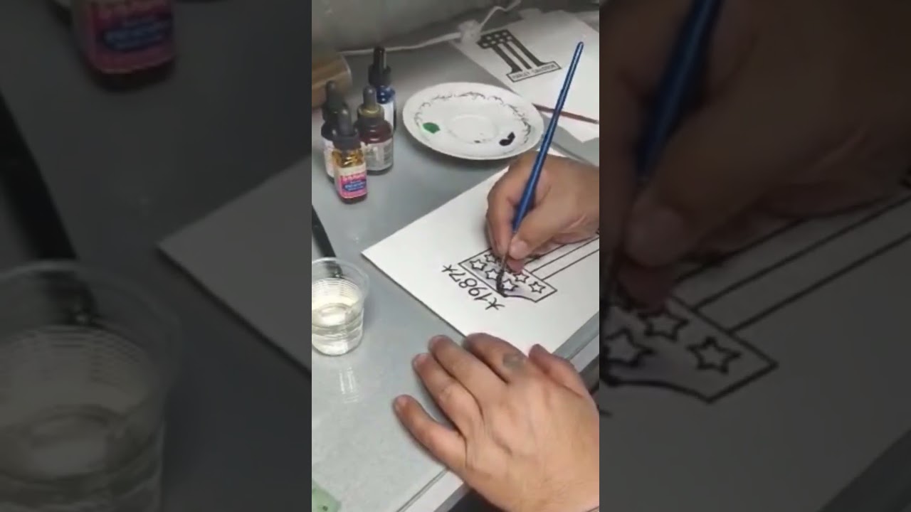 Custom Water Color Decals For our Top Fuel Drag Bike Stands