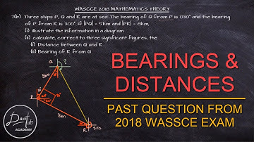 Bearing and Distances with SOHCAHTOA | Solved Past Question from 2018 WAEC WASSCE Exam