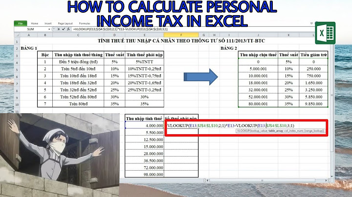 Cách tìm mức thuế đã thanh toán trong excel năm 2024