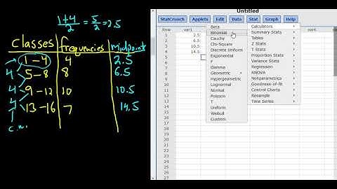 How to Find the Mean and Standard Deviation from a Frequency Table using StatCrunch