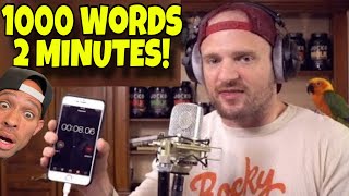 Black Pegasus FIRST time SEEING - MAC LETHAL Rap 400 WORDS in 1 Minute THEN 1000 WORDS in 2 Minutes!
