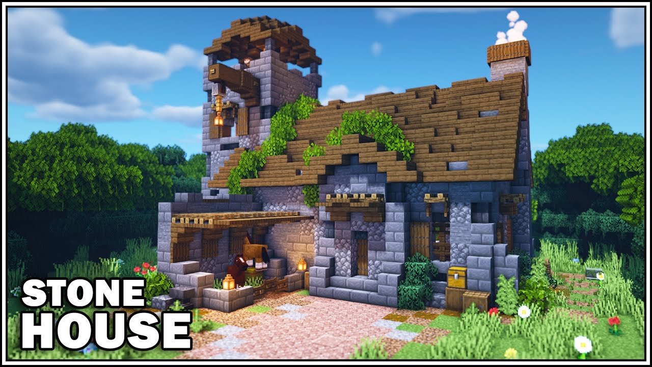 Minecraft Stone House Tutorial [How to Build] - YouTube