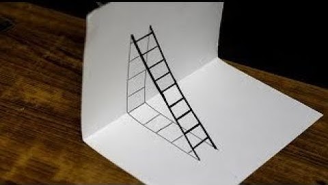 How To Draw 3D Ladder |  Easy Drawing Step By Step | Optical Illusion Sketch | Trick Art On Paper