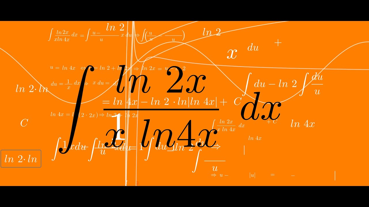Integral Indefinida : Fraccionaria ln( 2x)/xln(4x) #math_ematica_888 # ...