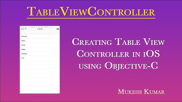 How to create Table View Controller iOS in Objective-C ?