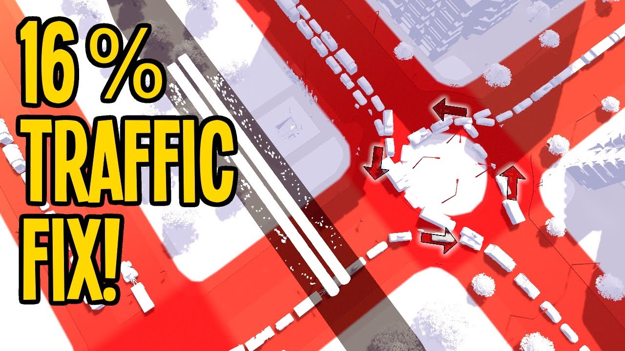 ⁣How to Fix 16% Terrible Traffic with Lane Mathematics & More in Cities Skylines!
