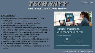 Dell 34 Plus Curved Monitor S3425DW Review – Best 34” Ultrawide USB-C Monitor 2026?